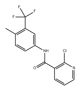 2-chloro-N-(4-methyl-3-(trifluoromethyl)phenyl)nicotinamide 结构式