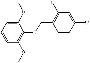 2-[(4-Bromo-2-fluorophenyl)methoxy]-1,3-dimethoxybenzene 结构式