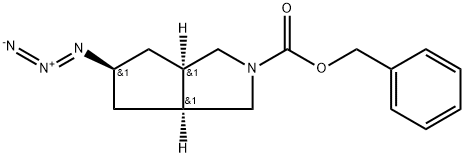 Cyclopenta[c]pyrrole-2(1H)-carboxylic acid, 5-azidohexahydro-, phenylmethyl ester, (3aα,5β,6aα)- (9CI) 结构式