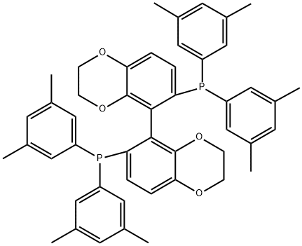 1,1'-[(5R)-2,2',3,3'-四氢[5,5'-联-1,4-苯并二噁烷]-6,6'-二基]双[1,1-双(3,5-二甲基苯基)膦 结构式