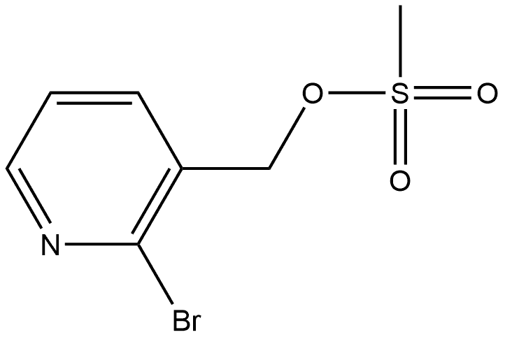 (2-溴吡啶-3-基)甲基磺酸甲酯 结构式