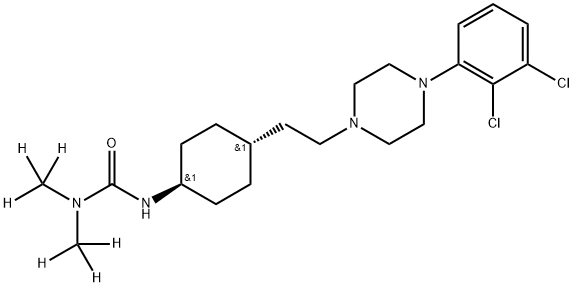 卡利拉嗪-D6 结构式