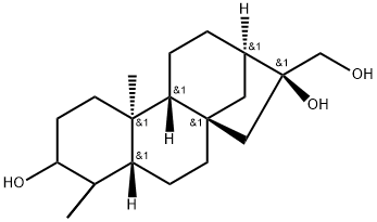 (16ALPHA)-贝壳杉烯-3,16,17-三醇 结构式