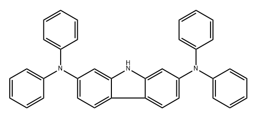 9H-Carbazole-2,7-diamine, N2,N2,N7,N7-tetraphenyl-, radical ion(1+) 结构式