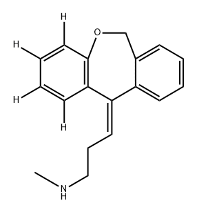 1-Propanamine, 3-(dibenzb,eoxepin-11(6H)-ylidene-1,2,3,4-d4)-N-methyl-, (Z)- 结构式