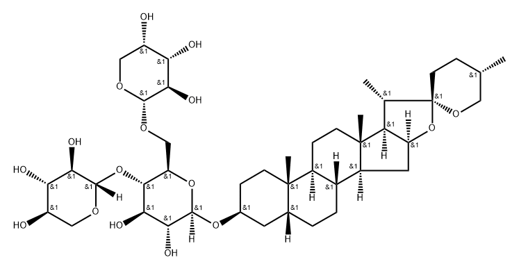 羊齿天冬苷B 结构式