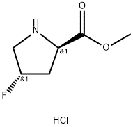 (2R,4S)-反式-4-氟-L-脯氨酸甲酯盐酸盐 结构式