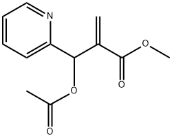 2-Pyridinepropanoic acid, β-(acetyloxy)-α-methylene-, methyl ester 结构式