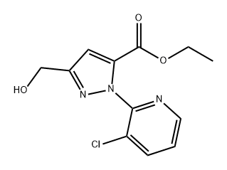 1-(3-氯吡啶-2-基)-3-(羟甲基)-1H-吡唑-5-羧酸乙酯 结构式