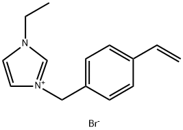3-[(4-乙烯基苯基)甲基]-1-乙基-1H-咪唑溴化盐 结构式