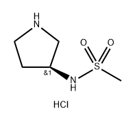 (S)-N-(吡咯烷-3-基)甲磺酰胺盐酸盐 结构式