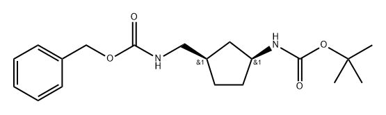 (1R,3S)-苄基叔丁基-环戊烷-1,3-二基二氨基甲酸酯 结构式