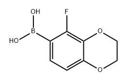 (5-氟-2,3-二氢苯并[B][1,4]二噁英-6-基)硼酸 结构式