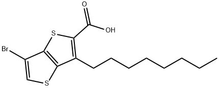 6-bromo-3-octylthieno[3,2-b]thiophene-2-carboxylic acid 结构式