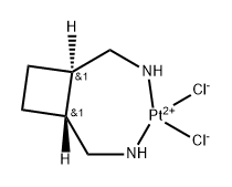 反式-1,2-二甲胺基环丁烷-二氯铂(Ⅱ) 结构式