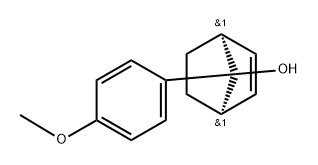 (1β,4β,7-syn)-7-(4-Methoxyphenyl)bicyclo[2.2.1]hept-2-en-7-ol 结构式