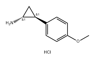 rac-(1R,2S)-2-(4-methoxyphenyl)cyclopropan-1-amine hydrochloride 结构式