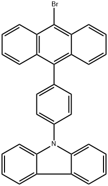 9-(4-(10-溴代蒽-9-基)苯基)-9H咔唑 结构式