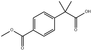 2-(4-(甲氧羰基)苯基)-2-甲基丙酸 结构式