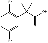 2-(2,5-二溴苯基)-2-甲基丙酸 结构式