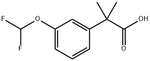 Benzeneacetic acid, 3-(difluoromethoxy)-α,α-dimethyl- 结构式