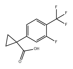 1-[3-fluoro-4-(trifluoromethyl)phenyl]cyclopropan
e-1-carboxylic acid 结构式