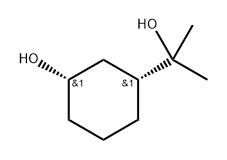 Cyclohexanemethanol, 3-hydroxy-α,α-dimethyl-, cis- 结构式