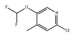 2-Chloro-5-(difluoromethoxy)-4-methylpyridine 结构式