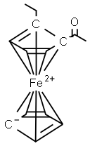 1-acetyl-2-ethylferrocene 结构式