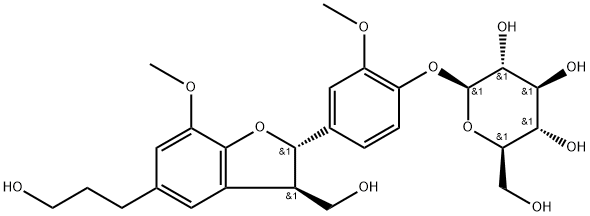 二氢去氢二愈创木基醇-4'-O-Β-D-葡萄糖苷 结构式