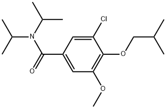 3-Chloro-5-methoxy-N,N-bis(1-methylethyl)-4-(2-methylpropoxy)benzamide 结构式