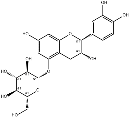 表儿茶素-5-O-Β-D-吡喃葡萄糖苷 结构式