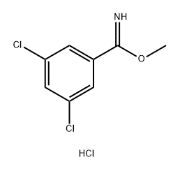 Benzenecarboximidic acid, 3,5-dichloro-, methyl ester, hydrochloride (1:1) 结构式