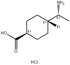 反式-(1R,4R)-4-((R)-1-氨基乙基)环己烷甲酸盐酸盐 结构式