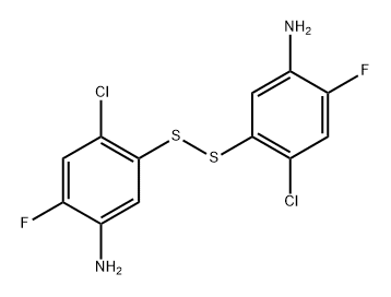 5,5'-disulfanediylbis(4-chloro-2-fluoroaniline) 结构式