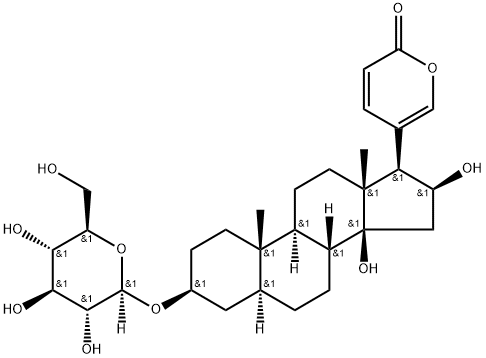 14β,16β-Dihydroxy-3β-(β-D-glucopyranosyloxy)-5α-bufa-20,22-dienolide