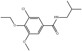 3-Chloro-4-ethoxy-5-methoxy-N-(2-methylpropyl)benzamide 结构式