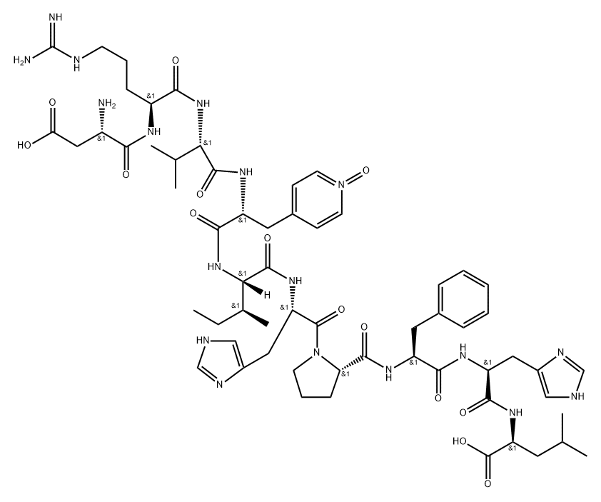 angiotensin I, (beta-(4-pyridyl-1-oxide)-Ala(4))- 结构式