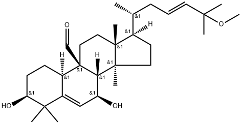 3β,7β-Dihydroxy-25-methoxycucurbita-5,23-dien-19-al 结构式