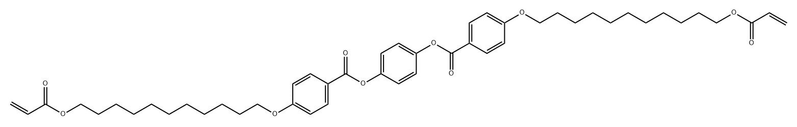 1,4-双[4-(11-丙烯酰氧基十一烷氧基)苯甲酰氧基]苯 结构式