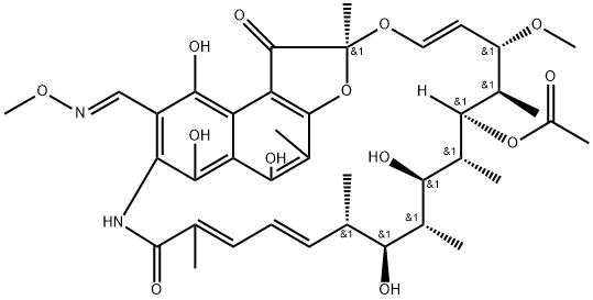 3-[(Methoxyimino)methyl]rifamycin 结构式