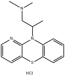 10H-Pyrido[3,2-b][1,4]benzothiazine-10-ethanamine, N,N,β-trimethyl-, hydrochloride (1:1) 结构式