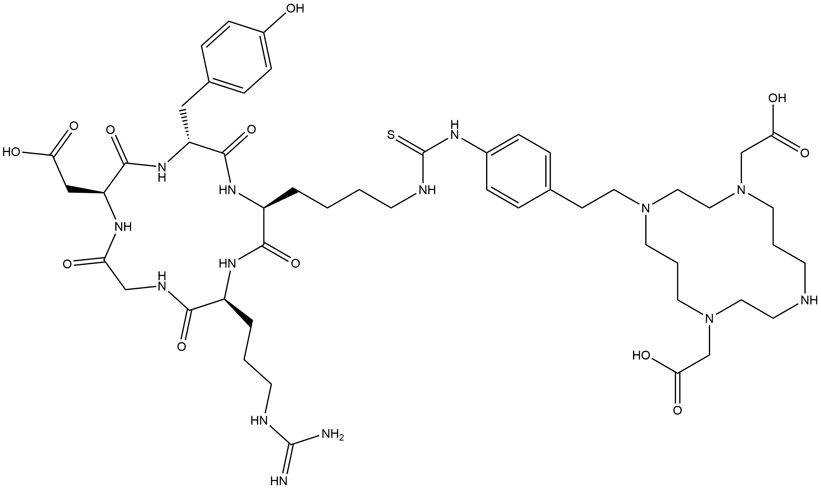 RGD环肽 结构式