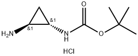 TERT-BUTYL N-[(1S,2S)-2-AMINOCYCLOPROPYL]CARBAMATE HYDROCHLORIDE 结构式