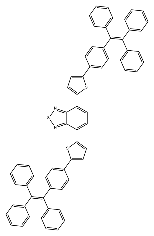 4,7-双{5-[4-(1,2,2-三苯基乙烯基)苯基]-2-噻吩基}-2,1,3-苯并噻唑 结构式