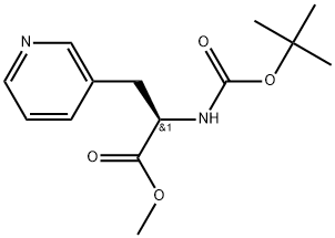 3-Pyridinepropanoic acid, α-[[(1,1-dimethylethoxy)carbonyl]amino]-, methyl ester, (αR)- 结构式