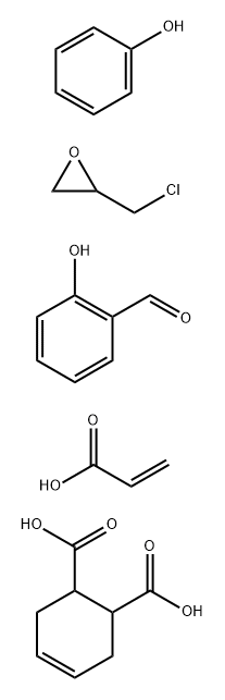 4-cyclohexene-1,2-dicarboxylic anhydride adduct of 2-propenoic acid adduct of polycondensate of (chloromethyl)oxirane, 2-hydroxybenzaldehyde and phenol 结构式