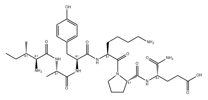 Ile-ala-tyr-lys-pro-glu-NH2 结构式