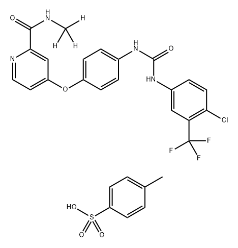 甲苯磺酸多纳非尼 结构式