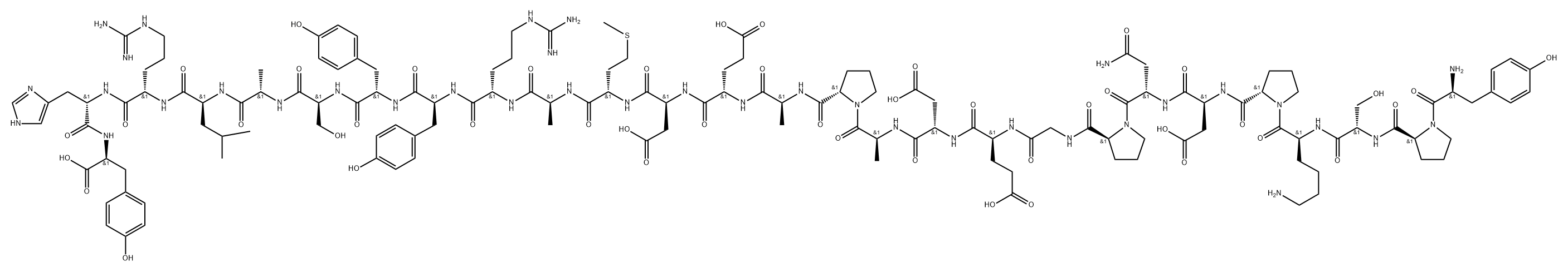 neuropeptide Y (1-27) 结构式